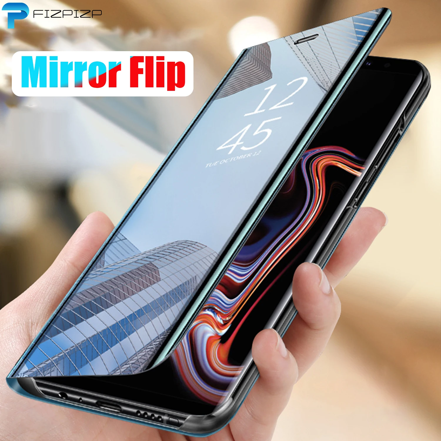 Зеркальный умный чехол с откидной крышкой для Samsung Galaxy S10 5G A40 e S8 S9 Plus A30 A50 A20 A10 A70 A6 A8