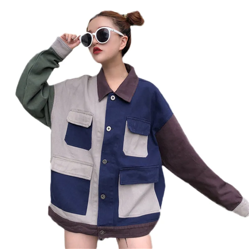 Women Denim Jacket Street Beat Bf Style Handsome Hip Hop Denim Coat Spring Autumn Loose Retro Single-Breasted Cowgirl Coat JIA30
Women Denim Jacket Street Beat Bf Style Handsome Hip Hop Denim Coat Spring Autumn Loose Retro Single-Breasted Cowgirl Coat JIA30
