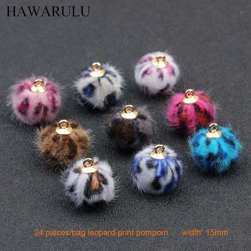 HAWARULU 24pieces/bag colorful leopard-print pompom plush ball pendant DIY clothing shoes cap accessories pompom fabric robbin
HAWARULU 24pieces/bag colorful leopard-print pompom plush ball pendant DIY clothing shoes cap accessories pompom fabric robbin