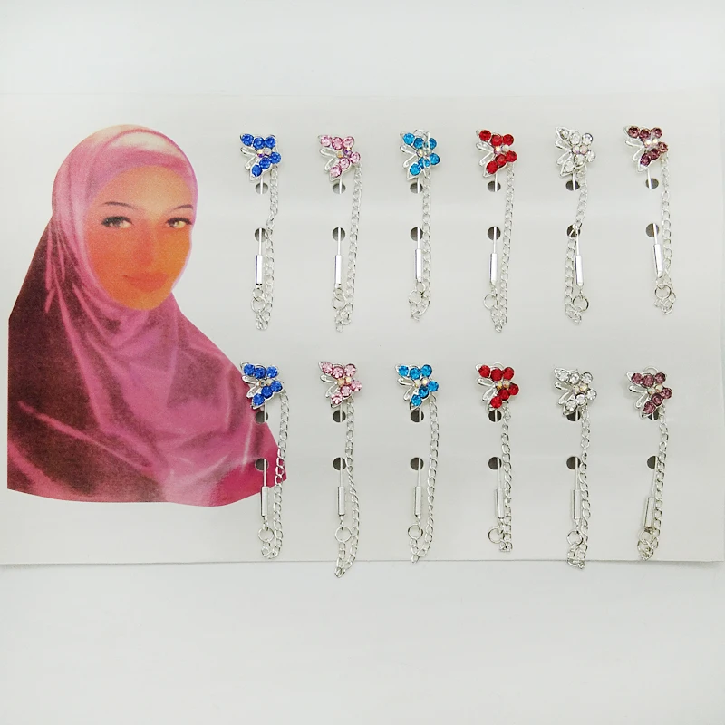 Butterfly Hijab Pins Wholesale Brooches 12PCS Flower Crystal Muslim For Women Safety Scarf Pin Silver Pins Mixed Color
Butterfly Hijab Pins Wholesale Brooches 12PCS Flower Crystal Muslim For Women Safety Scarf Pin Silver Pins Mixed Color