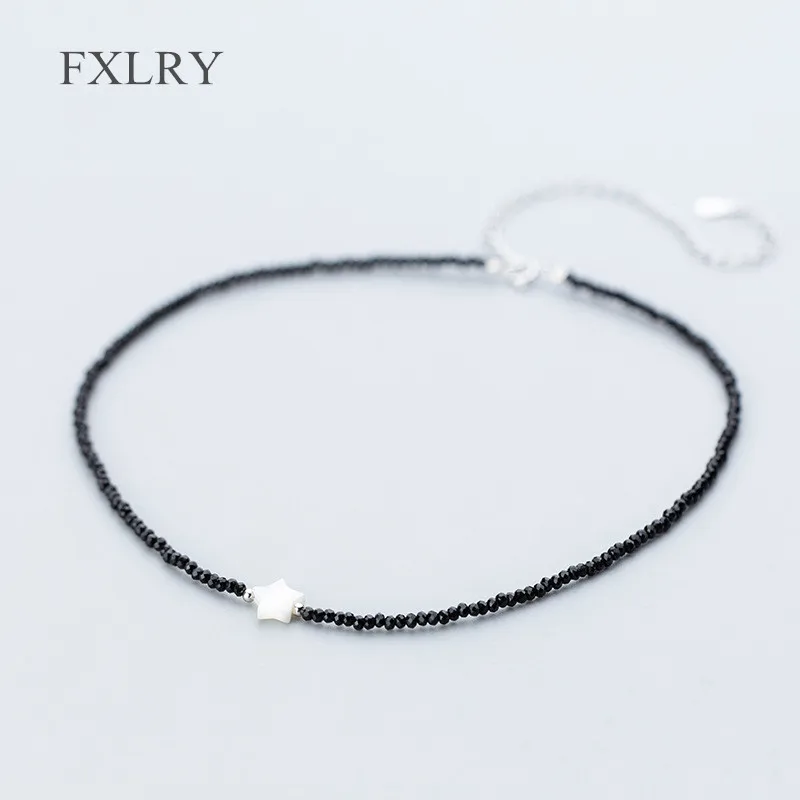 FXLRY Hot Selling S925 Sterling Silver jewelry Fashion Simple Tide Black Star Clavicle Chain Necklaces For Girl To Gift
FXLRY Hot Selling S925 Sterling Silver jewelry Fashion Simple Tide Black Star Clavicle Chain Necklaces For Girl To Gift