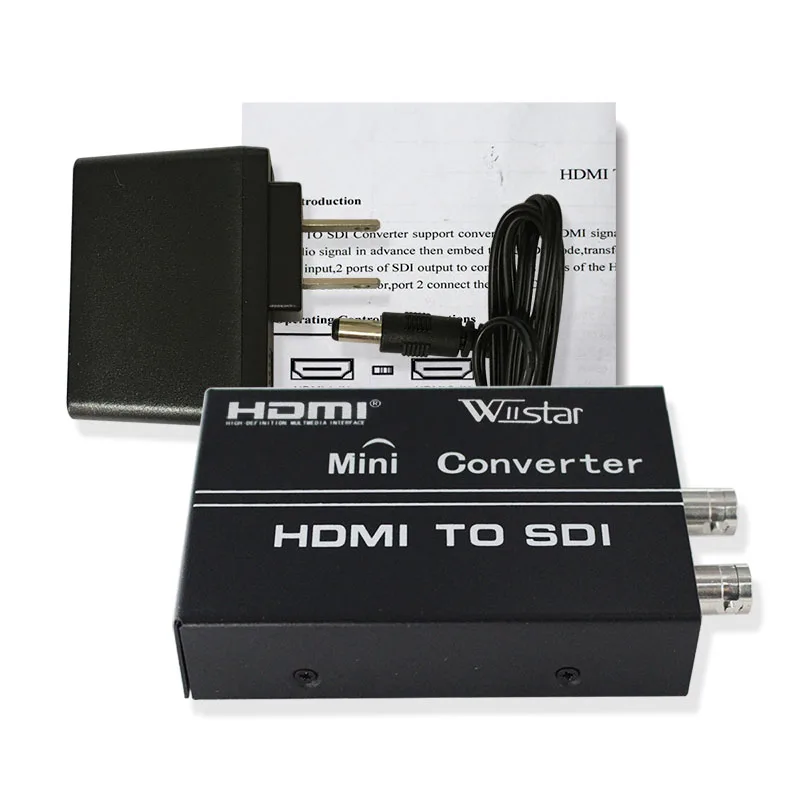 Wiistar HDMI to SDI Converter 2 HDMI In 2 SDI Out Adapter 1080P Support SD HD 3G-SDI for Monitor HDTV HDMI to BNC
Wiistar HDMI to SDI Converter 2 HDMI In 2 SDI Out Adapter 1080P Support SD HD 3G-SDI for Monitor HDTV HDMI to BNC