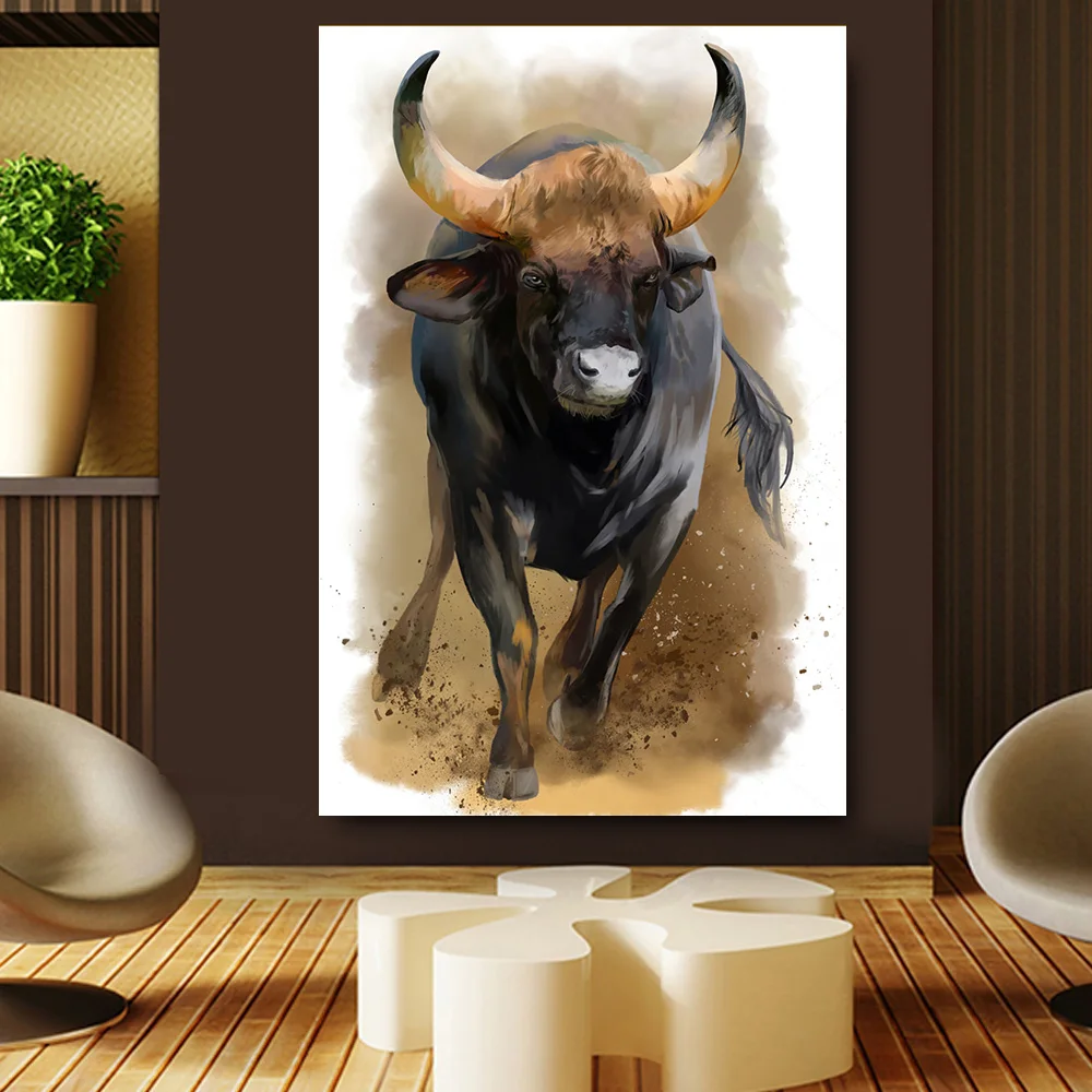 Embelish Hot Selling Watercolor Bull Animals HD Wall Posters For Home Decor Print Canvas Oil Painting For Living Room Pictures
Embelish Hot Selling Watercolor Bull Animals HD Wall Posters For Home Decor Print Canvas Oil Painting For Living Room Pictures