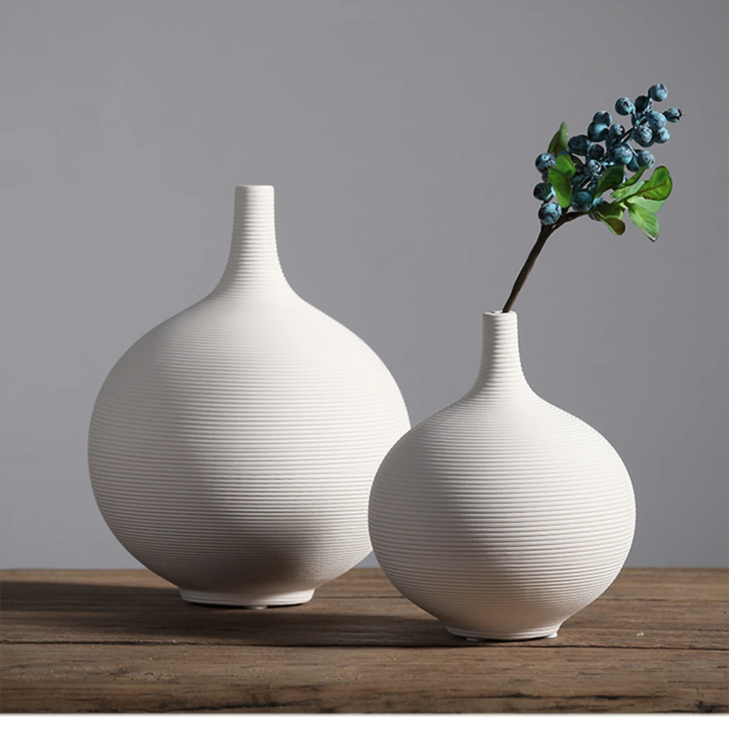 Ceramic Vase Handcraft Japanese Ikebana Flower Vase Tabletop Centerpiece L