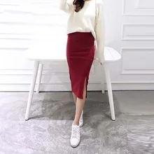 Autumn Winter Bodycon Skirt Women Stretchable Split Skirt Mid Calf Slim Pencil Skirts For Women Female Knit Skirt
Autumn Winter Bodycon Skirt Women Stretchable Split Skirt Mid Calf Slim Pencil Skirts For Women Female Knit Skirt