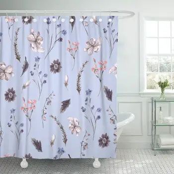 Shower Curtain with Hooks Pink Flower Vintage Floral with Wildflowers Watercolor Garden Bird Elegant Love Decorative Bathroom
Shower Curtain with Hooks Pink Flower Vintage Floral with Wildflowers Watercolor Garden Bird Elegant Love Decorative Bathroom