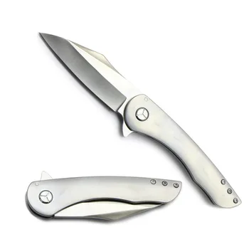 TIGEND TN-6130 outdoor camping tool 9Cr18MoV blade, all steel handle folding knife flip knife travel riding with fruit knife EDC 
TIGEND TN-6130 outdoor camping tool 9Cr18MoV blade, all steel handle folding knife flip knife travel riding with fruit knife EDC