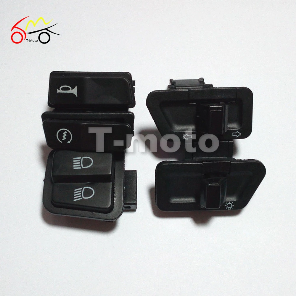 GY6 50cc 125cc 150cc Moped Scooter Head Light Horn Dimmer Turn Starter Single Switch Button 5 Piece/Set
GY6 50cc 125cc 150cc Moped Scooter Head Light Horn Dimmer Turn Starter Single Switch Button 5 Piece/Set