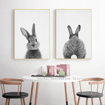 Nordic Poster Black And White Cute Rabbit Animal Posters And Prints Wall Art Canvas Painting Wall Picture Two Pieces Unframed
Nordic Poster Black And White Cute Rabbit Animal Posters And Prints Wall Art Canvas Painting Wall Picture Two Pieces Unframed