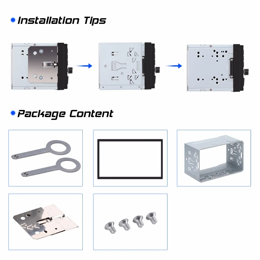 DSMOTEK Универсальный 2 Din чехол для установки рамы Комплект двойной автомобильный