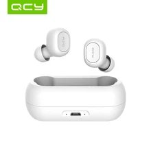 QCY qs1 אוזניות Bluetooth 5.0 TWS אוזניות מיני בלתי נראה 3D HiFi סטריאו אלחוטי אוזניות עם כוח בנק טעינת תיבה/ t1C(China)