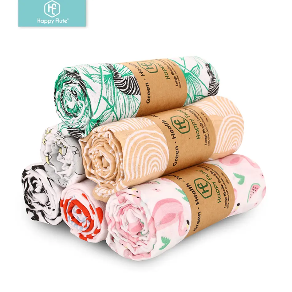 Happy Flute 2018 New Print 1pcs Muslin Bamboofiber Baby Swaddle Newborn Blanket Baby Infant Wrap
Happy Flute 2018 New Print 1pcs Muslin Bamboofiber Baby Swaddle Newborn Blanket Baby Infant Wrap