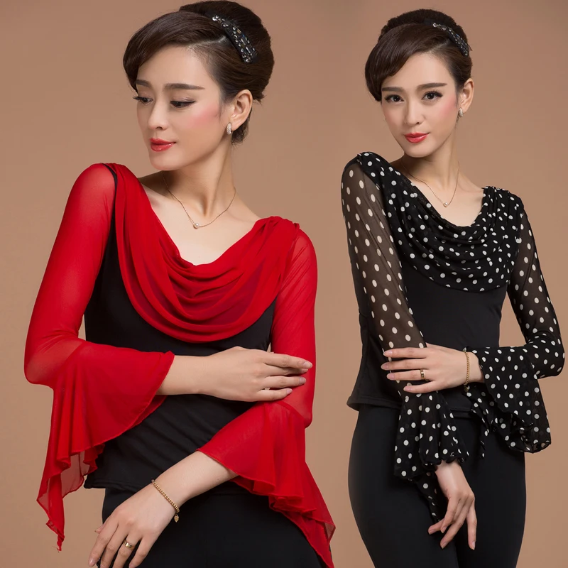 Latin Dance Top For Women Lady Ballroom Dance Tops No Pant Women Black Red Dot Ballron Dance Practice Clothes Stage Perform 1029
Latin Dance Top For Women Lady Ballroom Dance Tops No Pant Women Black Red Dot Ballron Dance Practice Clothes Stage Perform 1029