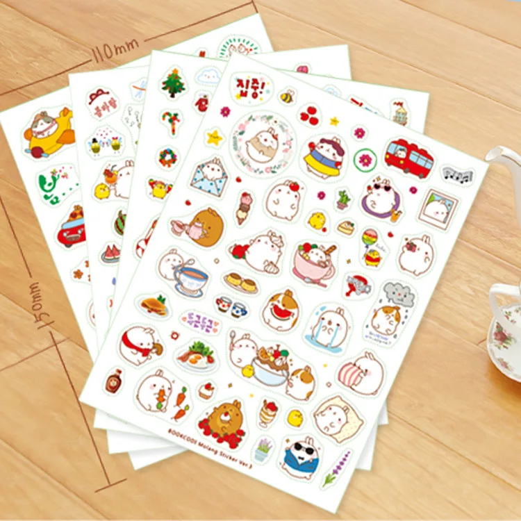6 Pcs / Pack Beautiful Season 3 Molang Rabbit Decorative Sticker Diary Sticker DIY Scrapbooking School Stationery Stickers
6 Pcs / Pack Beautiful Season 3 Molang Rabbit Decorative Sticker Diary Sticker DIY Scrapbooking School Stationery Stickers