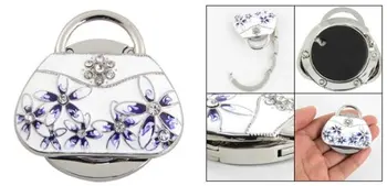 10 pcs/lot RhInestone Inlaid Fower Detail White Handbag Style Folding Purse Hanger
10 pcs/lot RhInestone Inlaid Fower Detail White Handbag Style Folding Purse Hanger