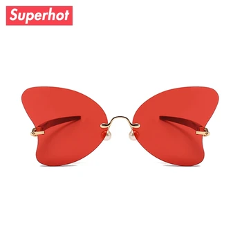 SUPERHOT Rimless Butterfly Sunglasses Women Luxury ladies fashion Sun glasses femle shades glasses
SUPERHOT Rimless Butterfly Sunglasses Women Luxury ladies fashion Sun glasses femle shades glasses