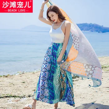 Travel long skirt beach skirt large swing mopping skirt two-piece summer chiffon cool skirt geometric print bohemian style
Travel long skirt beach skirt large swing mopping skirt two-piece summer chiffon cool skirt geometric print bohemian style
