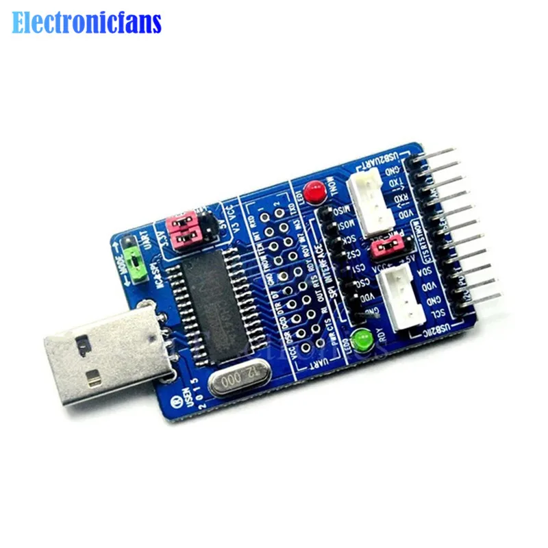 ALL IN 1 CH341A USB to SPI I2C IIC UART TTL ISP Serial Adapter Module EPP/MEM Converter For Serial Brush Debugging RS232 RS485
ALL IN 1 CH341A USB to SPI I2C IIC UART TTL ISP Serial Adapter Module EPP/MEM Converter For Serial Brush Debugging RS232 RS485