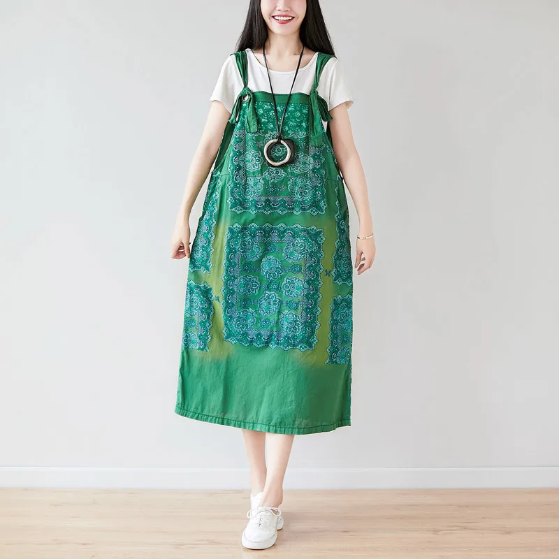New cute Loose Dresses Vintage Printed Suspenders Dress Bib Overalls Pockets Dresses Baggy casual Bleached Vestidos
New cute Loose Dresses Vintage Printed Suspenders Dress Bib Overalls Pockets Dresses Baggy casual Bleached Vestidos