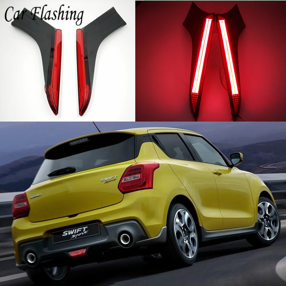 Car Flashing 1Pair For Suzuki Swift 2017 2018 2019 Multi-functions Car LED Rear Fog Lamp Pillar Light Bumper Light Brake Light
Car Flashing 1Pair For Suzuki Swift 2017 2018 2019 Multi-functions Car LED Rear Fog Lamp Pillar Light Bumper Light Brake Light
