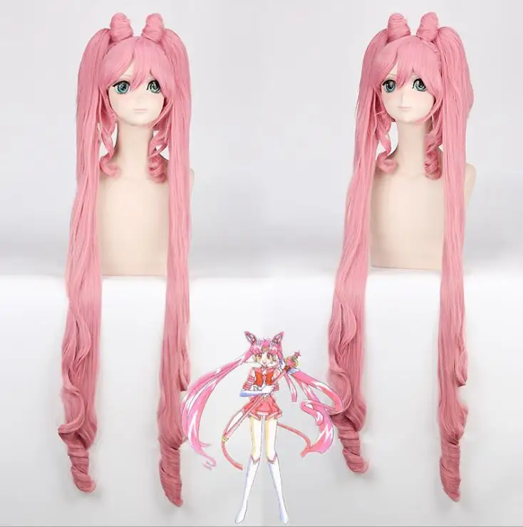 Pretty Soldier Sailor Moon Chibi Usa Long Straight Cosplay Wigs for Women Female Synthetic Hair Wig Two Ponytail and Bun Pink
Pretty Soldier Sailor Moon Chibi Usa Long Straight Cosplay Wigs for Women Female Synthetic Hair Wig Two Ponytail and Bun Pink