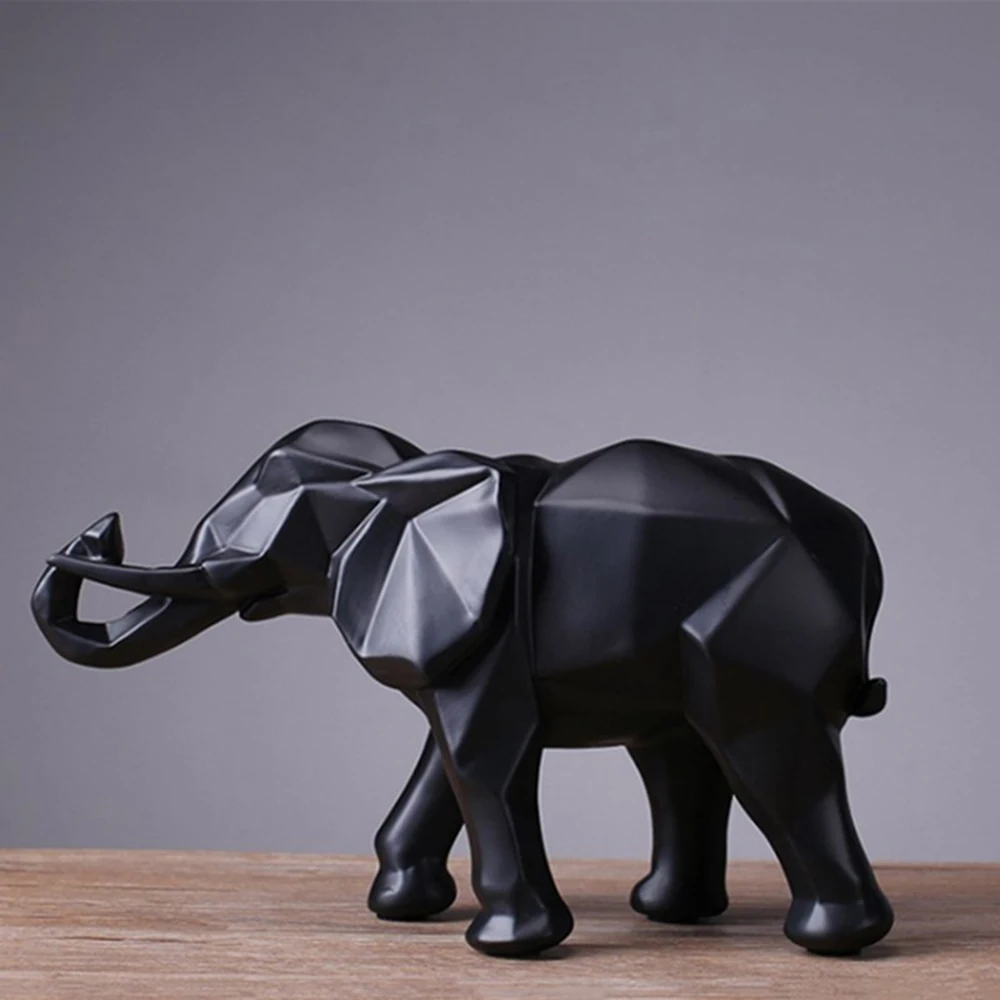 Fashion Abstract Black Elephant Statue Resin Ornaments Home Decoration Accessories Gift Geometric Elephant Sculpture Crafts room
Fashion Abstract Black Elephant Statue Resin Ornaments Home Decoration Accessories Gift Geometric Elephant Sculpture Crafts room