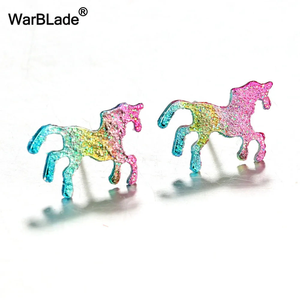 WarBLade 10 pairs/lot Colorful Glitter Unicorn Earrings For Women Men Silver Color Shiny Animal Horse Stud Earring Jewelry Gift
WarBLade 10 pairs/lot Colorful Glitter Unicorn Earrings For Women Men Silver Color Shiny Animal Horse Stud Earring Jewelry Gift