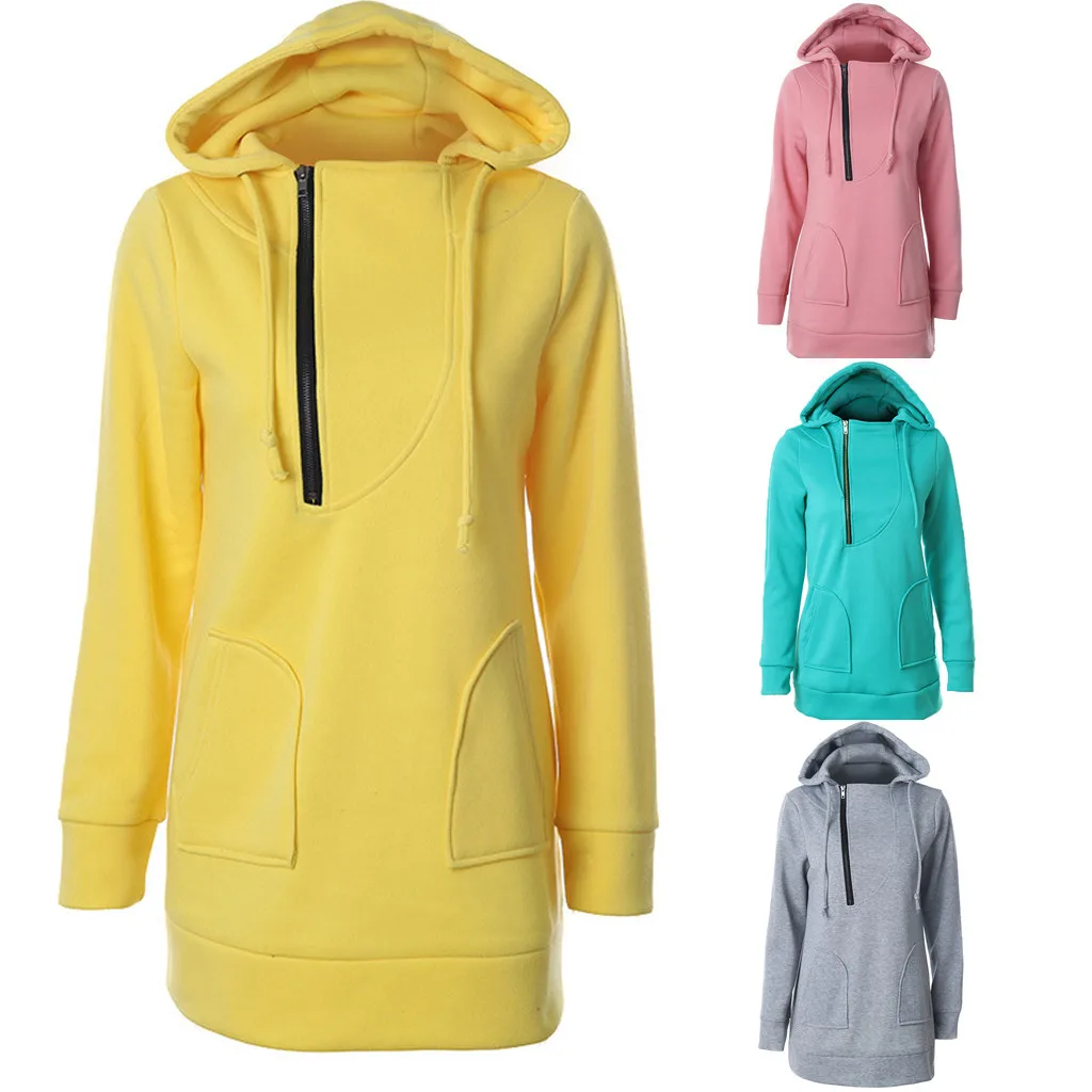 Hoodies Sweatshirt Women Soild Chest Zipper Hat Rope Long Sleeve hoodied Ladies Autumn Winter Long hoodie Streetwear polerones
Hoodies Sweatshirt Women Soild Chest Zipper Hat Rope Long Sleeve hoodied Ladies Autumn Winter Long hoodie Streetwear polerones