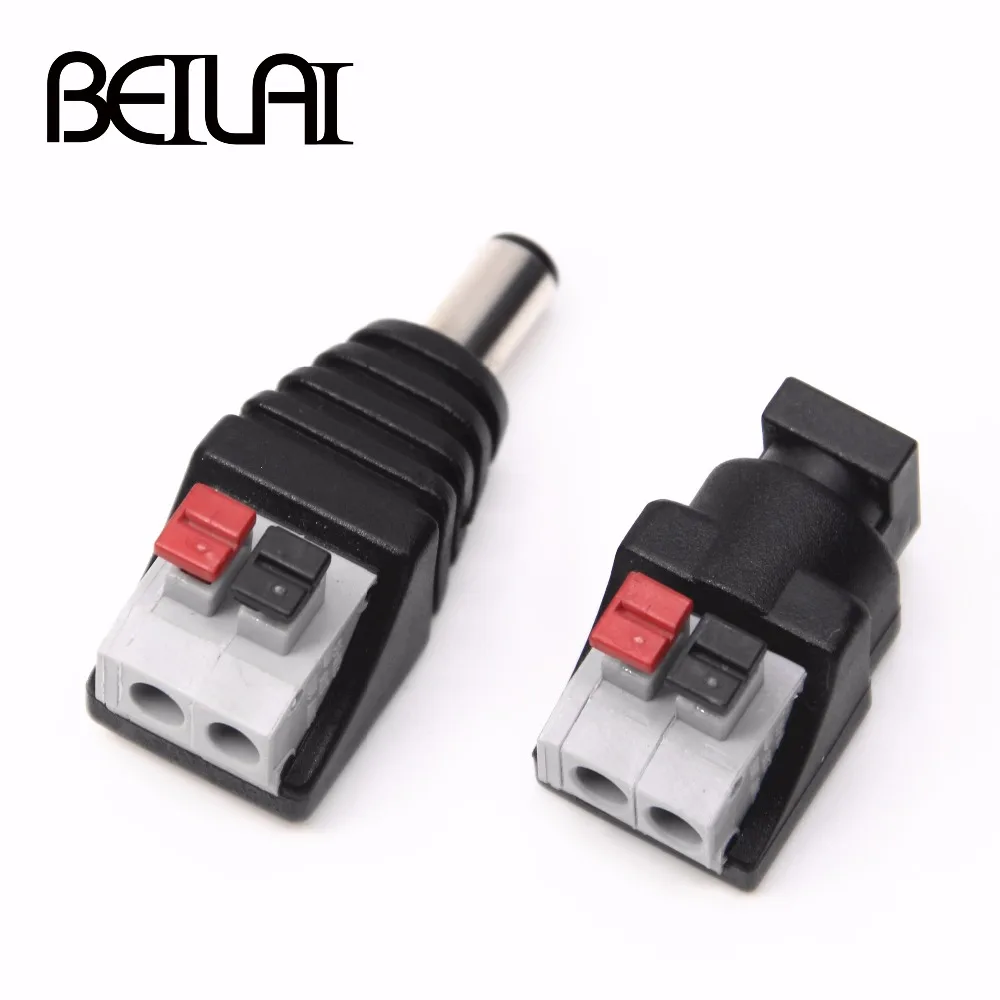 BEILAI 10PCS DC Connector For 5050 5630 2835 LED Strip Clip Spring Connector Male Plug and Female Plug DC Adapter
BEILAI 10PCS DC Connector For 5050 5630 2835 LED Strip Clip Spring Connector Male Plug and Female Plug DC Adapter