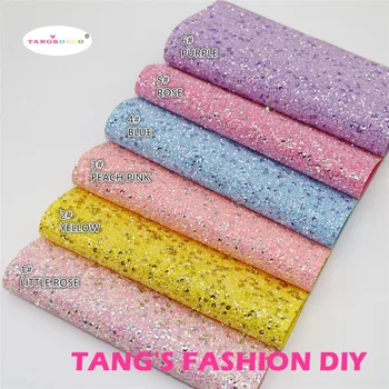 6pcs--20x22cm baby color with sequins CHUNKY glitter LEATHER/Synthetic leather/faux leather
6pcs--20x22cm baby color with sequins CHUNKY glitter LEATHER/Synthetic leather/faux leather