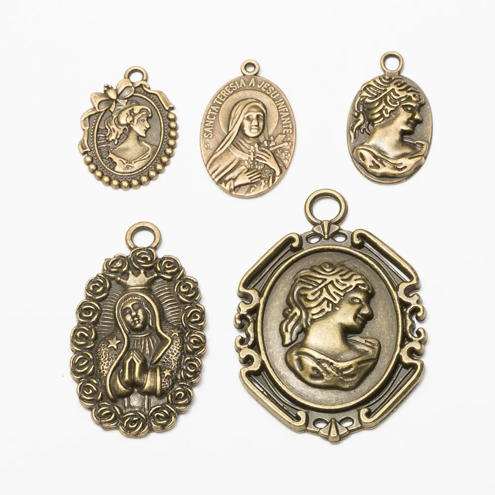 Virgin Mary Charms Pendants 10pcs Bronze Tone Cameo Portrait Charm for Bracelet Necklace DIY Jewelry Making Finding Accessories
Virgin Mary Charms Pendants 10pcs Bronze Tone Cameo Portrait Charm for Bracelet Necklace DIY Jewelry Making Finding Accessories