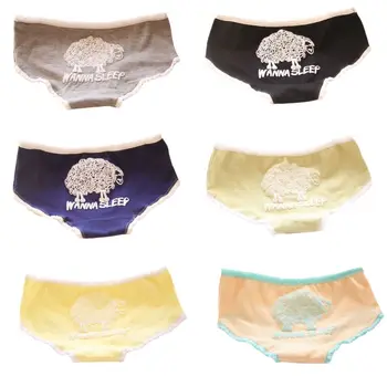 Women Teenage Girls Low Waist Cotton Underwear Cute Cartoon Sheep Printed Sweet Candy Color Panties Ruffles Lace Trim Briefs
Women Teenage Girls Low Waist Cotton Underwear Cute Cartoon Sheep Printed Sweet Candy Color Panties Ruffles Lace Trim Briefs