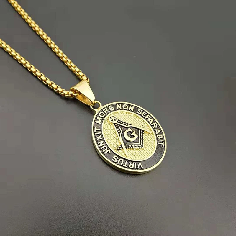 Freemason Masonic Round Pendants Necklace Gold Color 316L Stainless Steel Illuminati All Eyes Pyramid Necklaces for Men Jewelry
Freemason Masonic Round Pendants Necklace Gold Color 316L Stainless Steel Illuminati All Eyes Pyramid Necklaces for Men Jewelry