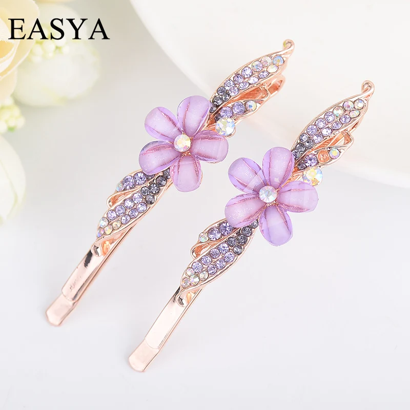 EASYA Hot Sell Hair Ornaments Women Girls Fashion Rhinestone Crystal Flower Hairpin Hair Clips Gold Tone Hair Accessories
EASYA Hot Sell Hair Ornaments Women Girls Fashion Rhinestone Crystal Flower Hairpin Hair Clips Gold Tone Hair Accessories