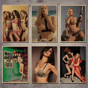 New Sexy Bikini Girl Teasing Posture Kraft Paper/Wall Decor/Bar Poster/Decorative Painting/Retro Poster 42x29cm 
New Sexy Bikini Girl Teasing Posture Kraft Paper/Wall Decor/Bar Poster/Decorative Painting/Retro Poster 42x29cm