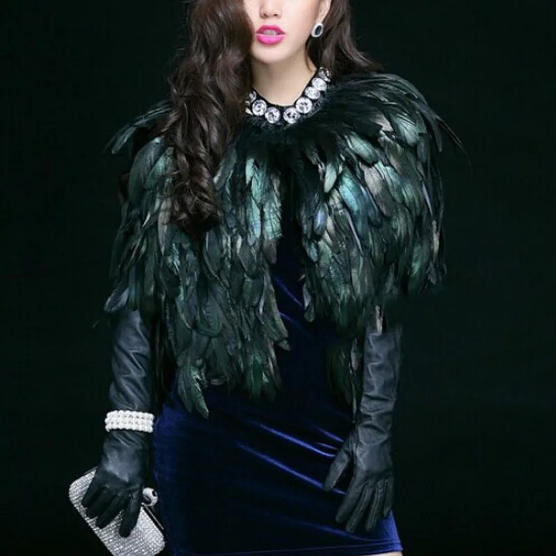 2018 Elegant Feather Fur Coat Short Paragraph Outwear Shawl High-grade Natural Fur Feathers Cape Perform Costume Clothes 6Q0346
2018 Elegant Feather Fur Coat Short Paragraph Outwear Shawl High-grade Natural Fur Feathers Cape Perform Costume Clothes 6Q0346