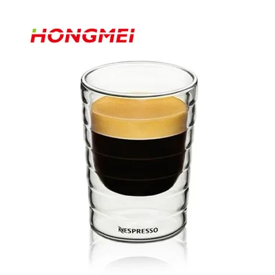 Image 85ML coffee cup,Nestle Nespresso SA,double wall glass mug Shot Glass Cup Drinking Ware Home Bar Beer Wine Party