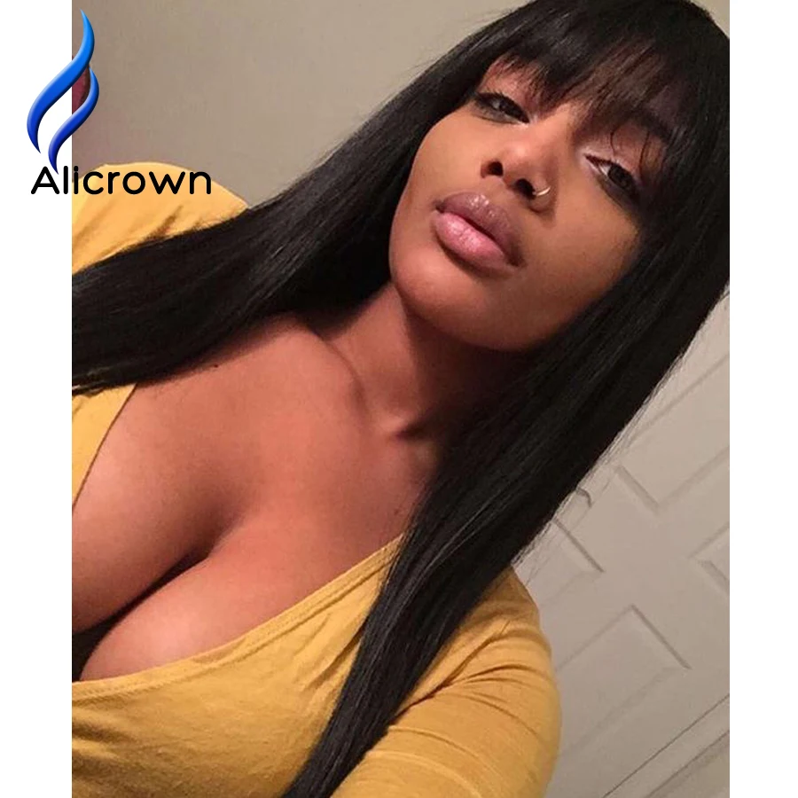 Alicrown Straight Lace Front Wig Cheap Virgin Human Hair Lace Wigs For Black Women Glueless Full Lace Human Hair Wigs With Bangs
Alicrown Straight Lace Front Wig Cheap Virgin Human Hair Lace Wigs For Black Women Glueless Full Lace Human Hair Wigs With Bangs