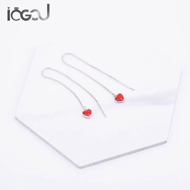 IOGOU Genuine 925 Sterling Silver Drop Earrings Heart Cut Red Stone Women Earrings Engagement Wedding Anniversary Dangle Earring
IOGOU Genuine 925 Sterling Silver Drop Earrings Heart Cut Red Stone Women Earrings Engagement Wedding Anniversary Dangle Earring