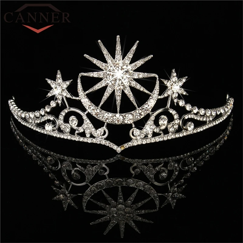 CANNER Classic Silver Color Crystal Crown Wedding Hair Band Star Moon for Bridal Tiaras And Crowns Wedding Jewelry FI
CANNER Classic Silver Color Crystal Crown Wedding Hair Band Star Moon for Bridal Tiaras And Crowns Wedding Jewelry FI
