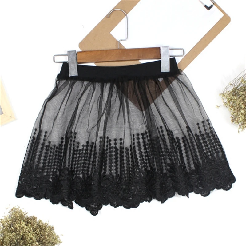 Women Tulle Mesh Floral Embroidery Skirt Overskirt Hot Sexy See Through Transparent Skirts Short Mini Black Micro Skirt S148
Women Tulle Mesh Floral Embroidery Skirt Overskirt Hot Sexy See Through Transparent Skirts Short Mini Black Micro Skirt S148