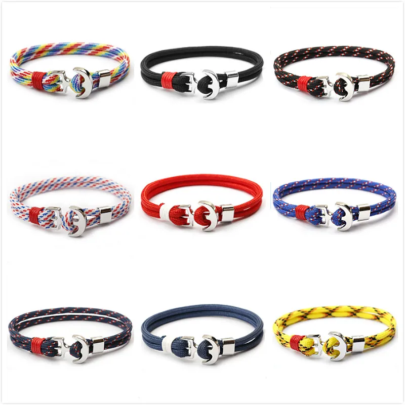 Fashion Ship Anchor Men Women ID Bracelets Nautical Survival Rope Chain Paracord Bracelet Male Wrap Metal Hooks
Fashion Ship Anchor Men Women ID Bracelets Nautical Survival Rope Chain Paracord Bracelet Male Wrap Metal Hooks