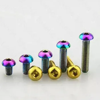 2pcs M5x15/20mm Semicircular head Allen Titanium alloy screw TC4 Umbrella bolt Hexagon socket Cylinder screws
2pcs M5x15/20mm Semicircular head Allen Titanium alloy screw TC4 Umbrella bolt Hexagon socket Cylinder screws