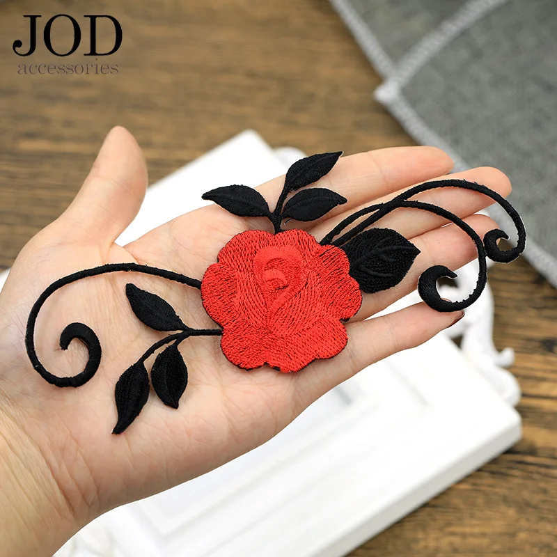 JOD 1PCS Large Rose Patch Iron on Embroidery Patches for Clothes Stickers Big Flower Applique for Jacket Badge for Backpack
JOD 1PCS Large Rose Patch Iron on Embroidery Patches for Clothes Stickers Big Flower Applique for Jacket Badge for Backpack