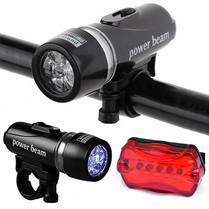 Bike Cycling Lights Set 5 Led Bicycle Front Head+Tail light Set Waterproof Road MTB Bike Rear Light Cycling Lamp Flashlight
Bike Cycling Lights Set 5 Led Bicycle Front Head+Tail light Set Waterproof Road MTB Bike Rear Light Cycling Lamp Flashlight