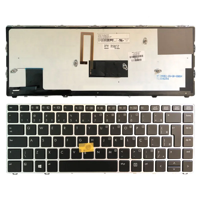 Brazilian laptop keyboard FOR HP EliteBook Folio 9470M 9470 9480 9480M silver frame with backlight/point 785648-201 6037B0080111
Brazilian laptop keyboard FOR HP EliteBook Folio 9470M 9470 9480 9480M silver frame with backlight/point 785648-201 6037B0080111