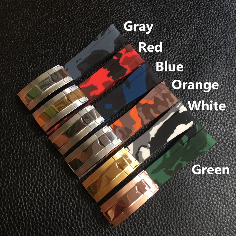LUKEN 20MM Camo Blue Red Gray White Orange Green Rubber Watchbands Watch Strap For Role Daytona x Submariner GMT Bracelet
LUKEN 20MM Camo Blue Red Gray White Orange Green Rubber Watchbands Watch Strap For Role Daytona x Submariner GMT Bracelet