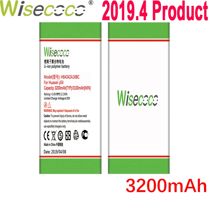 Wisecoco 4200mAh HB4342A1RBC Battery For Huawei y5II Y5 II 2 Ascend 5+ Y6 honor 4A SCL-TL00 For Honor 5A LYO-L21 Mobile Phone
Wisecoco 4200mAh HB4342A1RBC Battery For Huawei y5II Y5 II 2 Ascend 5+ Y6 honor 4A SCL-TL00 For Honor 5A LYO-L21 Mobile Phone