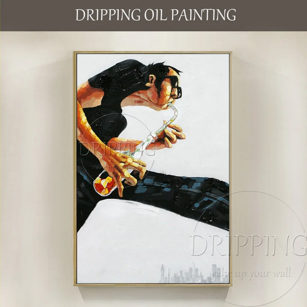 Funny Design Artist Hand-painted A Man Drinking Juice Oil Painting Modern Art Funny Portrait Oil Painting for Wall Decoration
Funny Design Artist Hand-painted A Man Drinking Juice Oil Painting Modern Art Funny Portrait Oil Painting for Wall Decoration