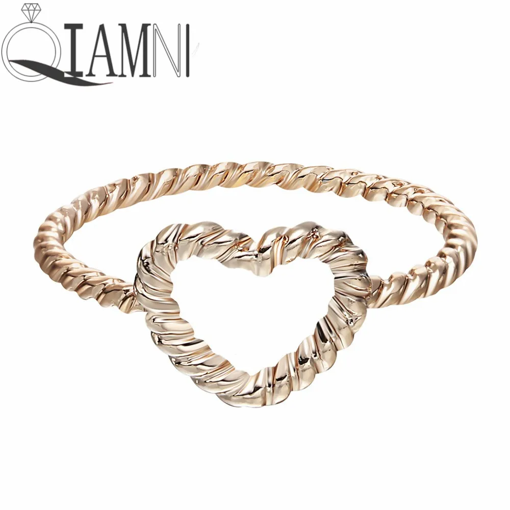 QIAMNI Twisted Style Rope Band Heart Ring Cheap Engagement Wedding Ring Women Fashion Jewelry Valentines Day Gift
QIAMNI Twisted Style Rope Band Heart Ring Cheap Engagement Wedding Ring Women Fashion Jewelry Valentines Day Gift